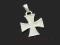 Posrebrzany wisiorek krzyż maltański emalia