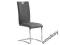 KRZESŁO H-790 Szary Eco-Skóra Chrom