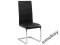 KRZESŁO H-345 Czarny Eco-Skóra Chrom Kuchnia Stół