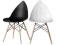Krzesło Rush Wood styl skandynawski biały czarny