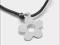 Bransoletka sznurkowa zawieszka srebrna Kwiatek
