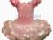 Różowa sukienka baletnica balet z cekinami 128-134