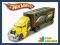 Hot Wheels - CIĘŻARÓWKA Z KRAKSĄ żółta +auto