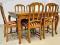 STÓŁ LUDWIKOWSKI ROZKŁADANY 6 KRZESEŁ DĘBOWY