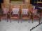 A-C   KOMPLET  4  DĘBOWYCH  FOTELI  KOLONIALNYCH