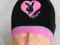 playboy czapka zimowa UK akryl black odwijana