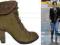 HIT!! BOTKI MILITARY WORKER BOOTS RETRO KHAKI 37