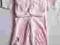 KOMPLET DRES DZIECIĘCY PINK WELUR BAWEŁNA 62/68 CM