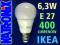 Żarówka LED IKEA E27 6W 230V 400 lm 2700 K-ciepła