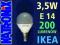 Żarówka LED IKEA E14 3W 230V 200 lm 2700 K-ciepła