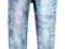 Świetne jeansy cieniowane odbarwiane  110