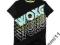 T-Shirt Woxo oddychające tkaniny neonowe napisy158