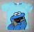 ZARA* niebieski T-shirt/cookie monster_82