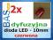Dioda LED 10 mm - czerwona _ dyfuzyjna  _2szt
