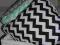 Poszewka zygzak CHEVRON czarna 40x40