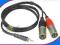 KLOTZ AY9-0200 - Przewód Jack 3,5mm - 2 x XLRm  2m