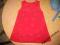 Śliczna czerwona sukienka tunika 1-2-3l. r.98
