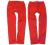 DENIM czerwone RURKI spodnie 152 SKINNY do szkoły