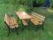 STÓŁ + DWIE ŁAWKI ZESTAW OGRODOWY