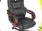 FOTEL BIUROWY CZARNA SKÓRA Z MASAŻEM RELAKS WPRACY