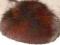 Czapka z lisa naturalnego brązowa