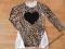 Śliczna Bluzka tunika z sercem panterka r.146