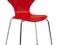 KRZESŁO METALOWE W-93 RED-CHROM KRZESŁA EKOSKÓRA