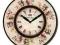 ZEGAR ścienny PŁÓTNO/DREWNO  34CM HOLANDIA cichy!!