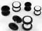 Akrylowy fake plug 6 mm - kolor czarny
