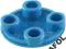 4AFOL 4x LEGO Blue Plate Round 2x2 2654