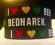Opaska Rasta Reggae Bransoletka I LOVE BEDNAREK