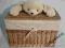 DUŻA SKRZYNIA WIKLINOWA + 4 KOSZYKI - MIODOWY MIŚ