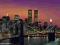 Nowy Jork - Brooklyn Bridge Nocą - plakat 91,5x61