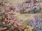 Sielski ogród - obrazek malowany aklryem  30x40