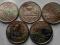 zestaw 5 monet 25 centów , stany  rocznik 2003