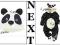 NEXT CZAPKA PANDA FIRST SIZE NOWA