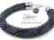 ARSYLION bransoletka wężowa Swarovski Tanzanite