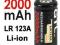 GTL LR 123A 2000 mAh 3.7V