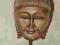 FIGURKA GŁOWA RZEŹBA DREWNO PODSTAWKA ANTYK #1134