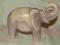 FIGURKA SŁOŃ KAMIEŃ SŁONIK ALABASTER RZEŹBA #1032