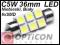 LED 6x SMD 5050 C5W C10W 36 36mm Niebieski 12V