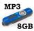SMUKŁY ODTWARZACZ MP3 LCD 8GB BASS kolory