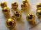 Dzwoneczki metalowe dzwoniące 5 szt. 9x13mm  ZŁOTE