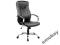 FOTEL Biurowy CZARNY Krzesło Obrotowe Q-052