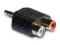 Adapter Jack 3,5 mm Wtyk - 2x gniazdo Cinch (RCA)