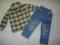 Koszula flanelowa i spodnie jeansowe 98/104