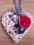 Walentynki Rustykalne serce handmade wiklina