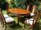 Stół w stylu orientalnym oraz szesć krzeseł -mahoń
