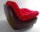 Design 60/70, fotel leniwiec, vintage