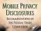 MOBILE PRIVACY DISCLOSURES Julie Hartell